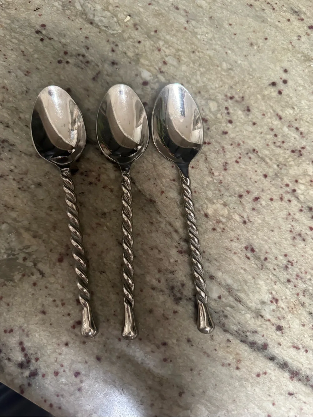 Twist-Handle Stainless Steel large Spoons - Set of 3